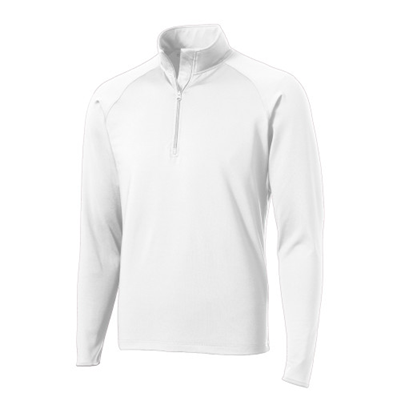 Stretch Quarter Zip - White